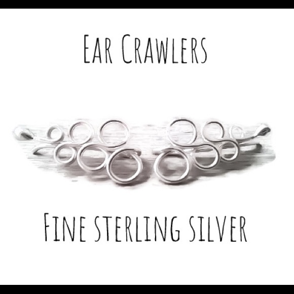 925 Sterling Silver Ear Crawlers/Ear Climbers - Picture 2 of 6